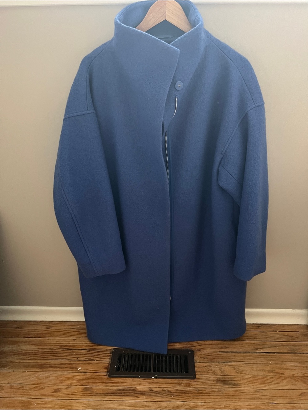 COS Deep Blue Funnel-Collar Peacoat
